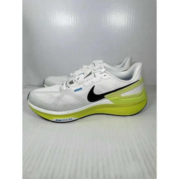 Size 12 Nike Air Zoom Structure 25 Running Mens White Cyber Black DJ7883-108 NEW